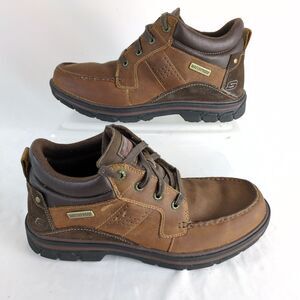 Skechers Relaxed Fit Segment Melego Men's 10.5 Waterproof Leather Chukka Boots